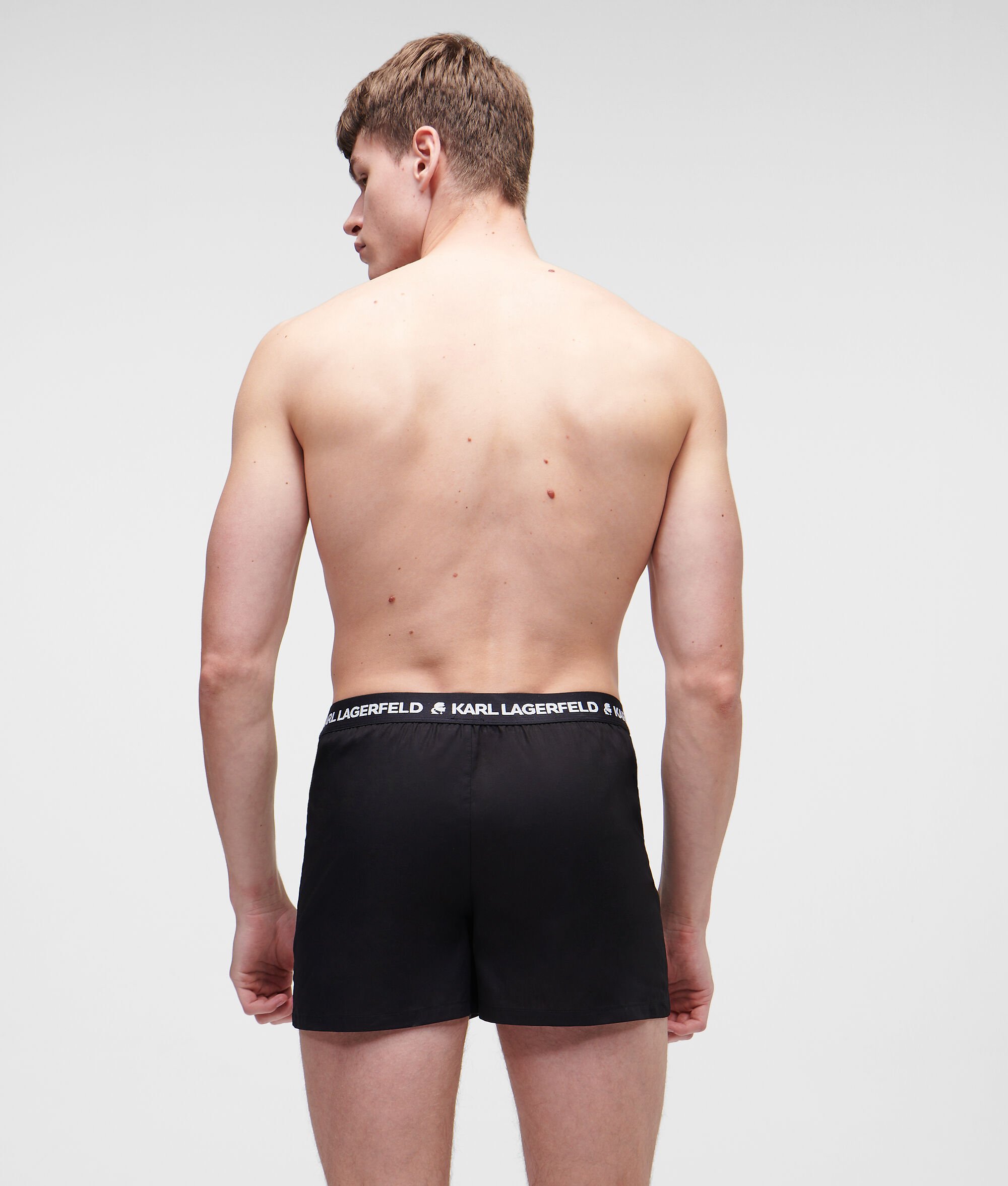 SHORT BOXER TISSÉ AVEC LOGO KARL - LOT DE 3