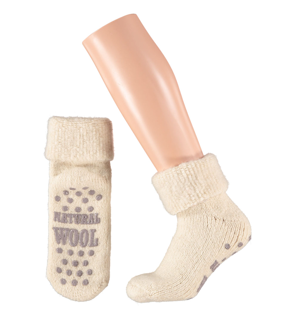 Apollo Slofsok Anti Slip Unisex Grijs/Beige Maat 39-42 (1 paar)