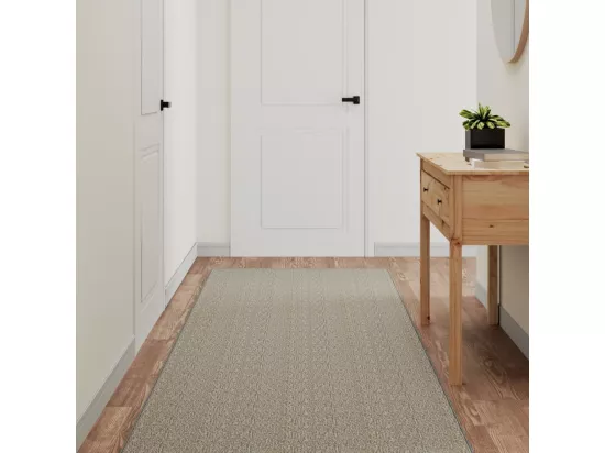 Tapis de couloir aspect sisal argenté 80x400 cm