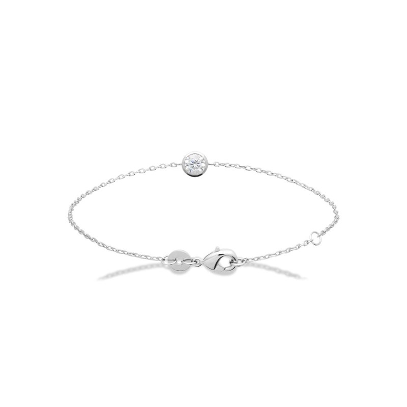 Bracelet Femme - Argent 925 - Oxyde de zirconium - Longueur : 18 cm