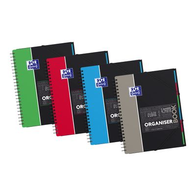 Oxford Etudiants - Cahier trieur Organiserbook A4+ (24 x 29,7 cm) - 160 pages - grands carreaux (Seyes) - disponible dans différentes couleurs