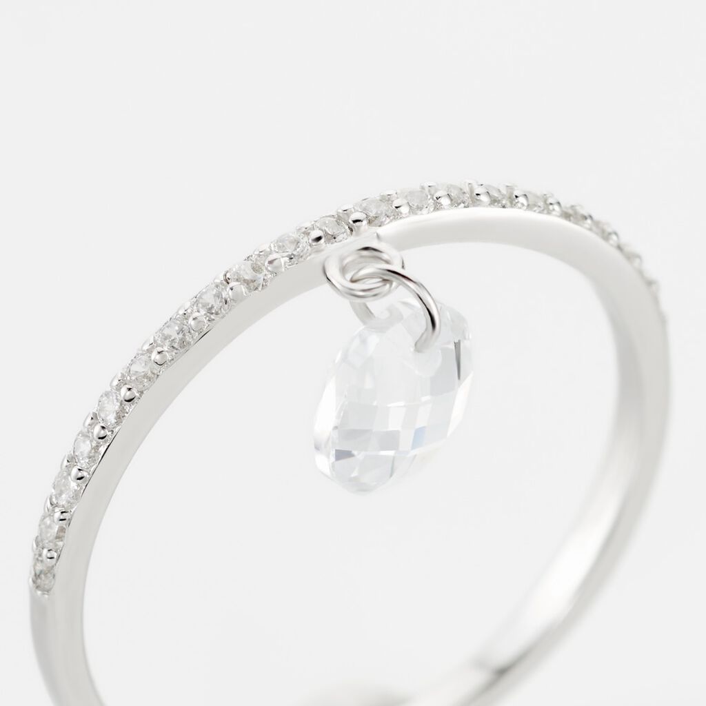 Bague Aodh Argent Blanc Oxyde De Zirconium