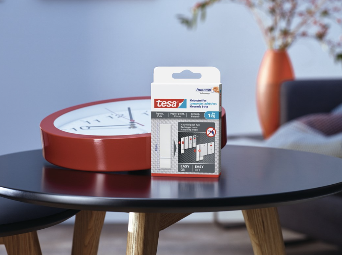 (6er Set) Powerstrips Klebestreifen Doppelseitige Stripes Tapeten / Putz Nachfüllpack Klebenagel (77771-00000-20) - Weiss