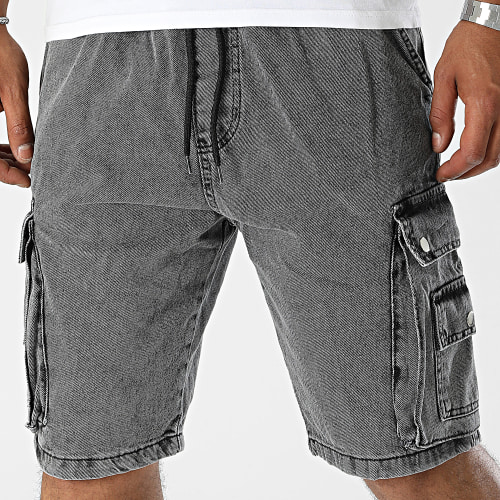 Short Cargo Jean Gris Anthracite