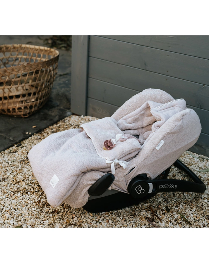 Baby Fußsack RIGA TEDDY (45x90) in grey pink