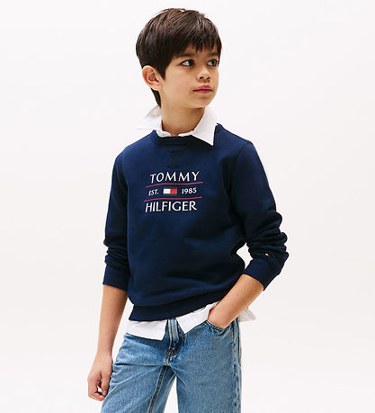 Tommy Hilfiger Sweatshirt - Flagge Hilfiger - Dark Nacht Navy