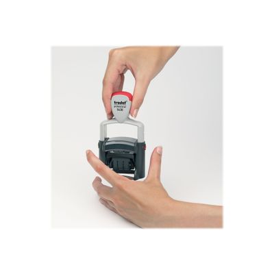 Trodat Professional 5430 - Tampon dateur métallique + 2 lignes de texte personnalisables - zone d'impression 41 x 24 mm