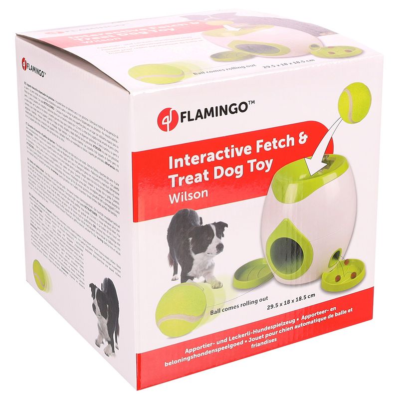 Jouet interactif Flamingo Fetch & Treat pour chien