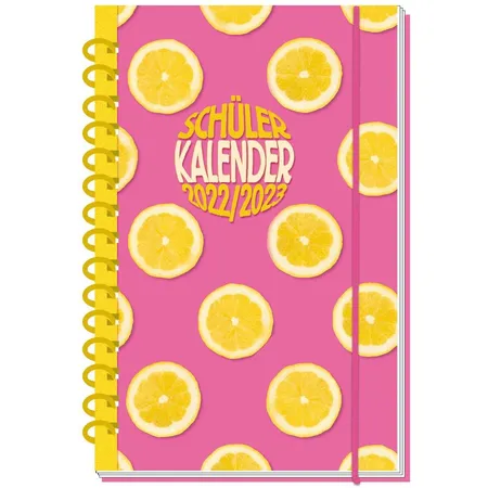 Trötsch Schülerkalender Flexi Spiral Lemon 2022 / 2023