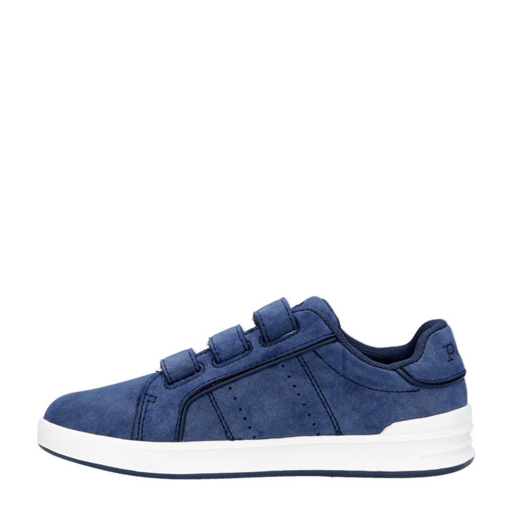 Ralph Lauren Heritage Court III Schoolkind suède sneakers blauw