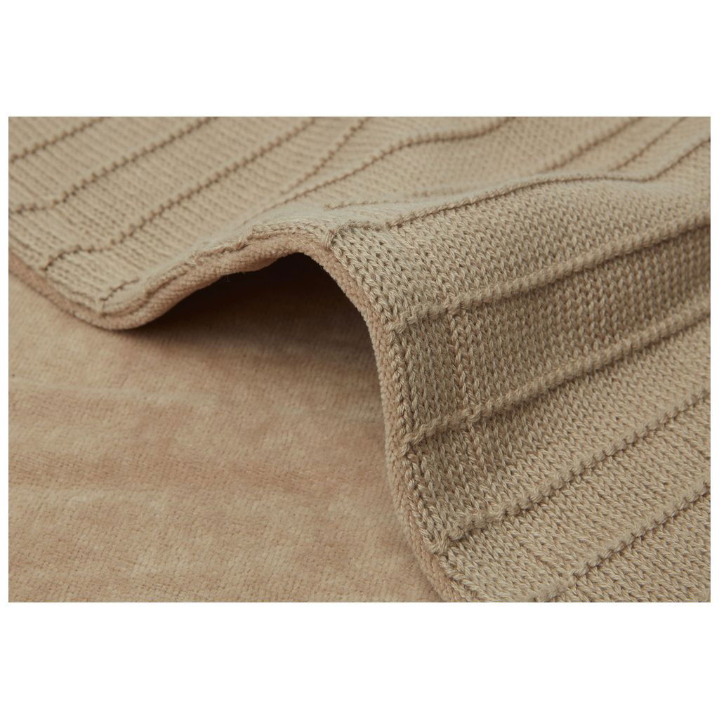 JolleinJollein   Decke Velvet GOTS pure knit biscuit 100x150 cm