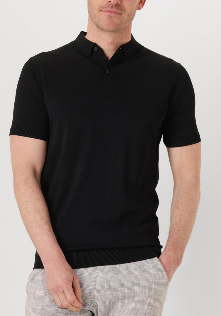 zwarte genti polo polo button ss k2046-1260