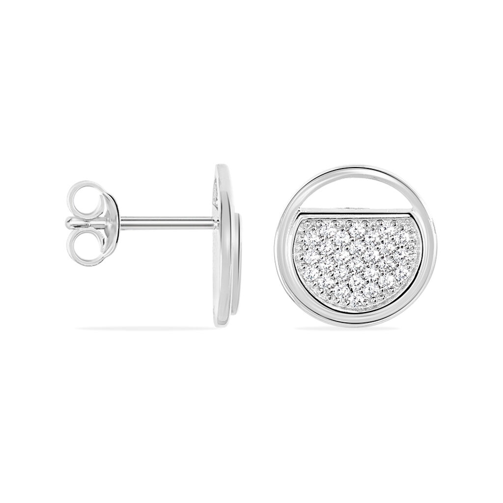 Boucles D'oreilles Puces Laetizia Clara Argent  Oxyde De Zirconium