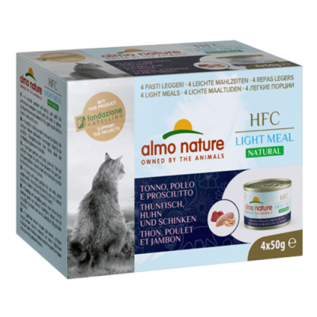 Pâtée pour chat Almo Nature HFC Natural Light Meal - 4 Boîtes 50 g