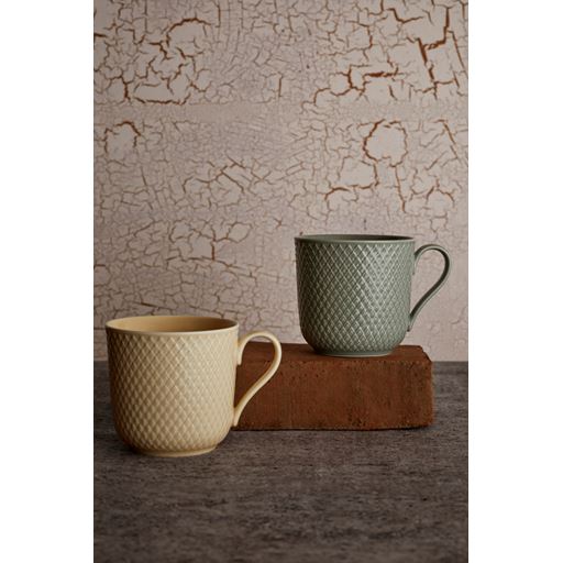 Lyngby Porcelæn Rhombe Earth Krus, Moss, 39 cl