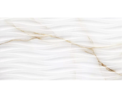 Porseleinen steengoed decoratieve tegel wandtegel TOPAZ GOLD 32 x 62,5 x 0,9 cm mat