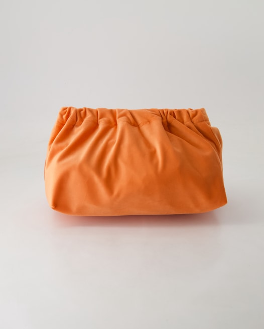 Sorbet Island Velvet Clutch Clutch in Orange