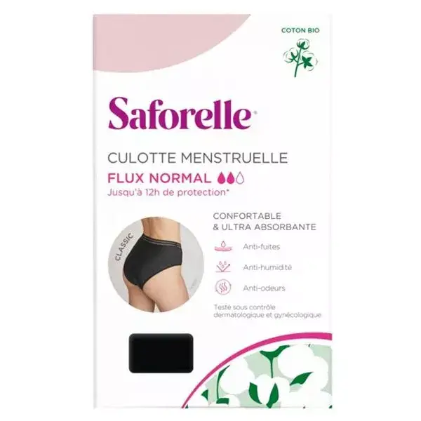 Calcinha menstrual ultra absorvente Saforelle, tamanho M / 38