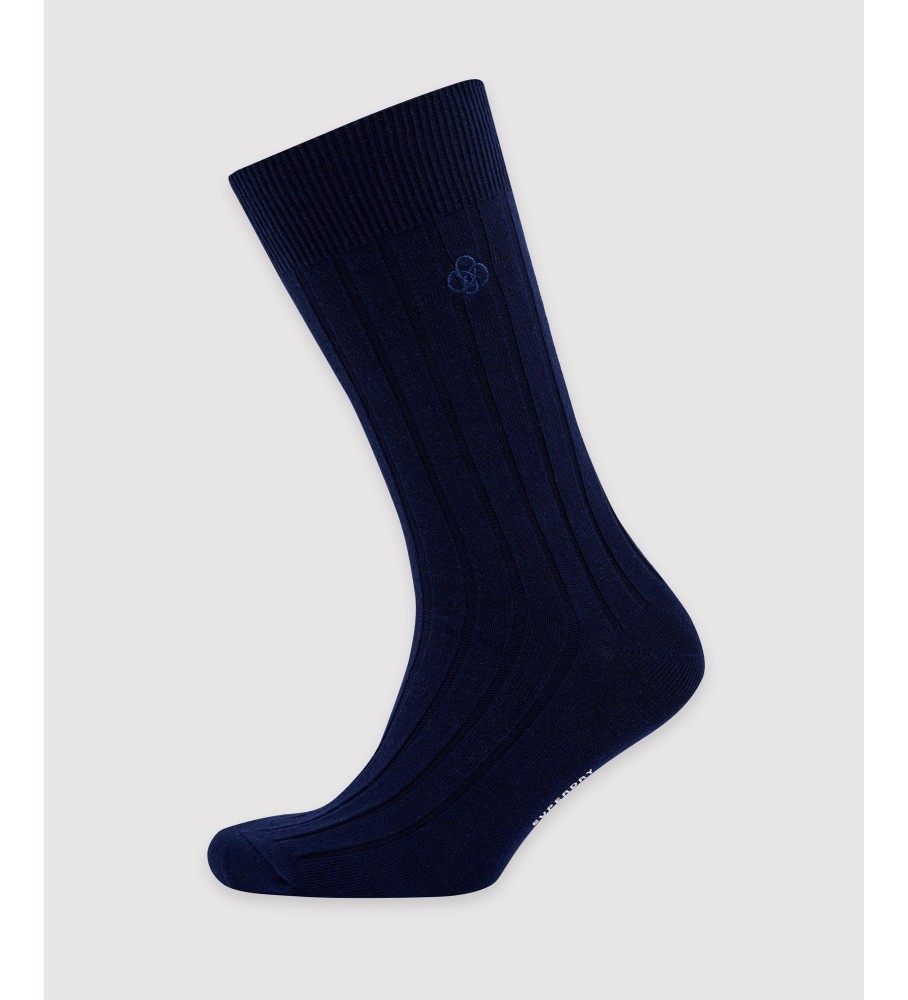 Superdry Calcetines de canalé de algodn orgnico unisex marino