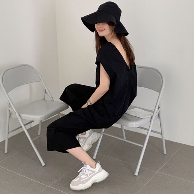 Felixia - Jumpsuit met wijde pijpen en kapmouwen