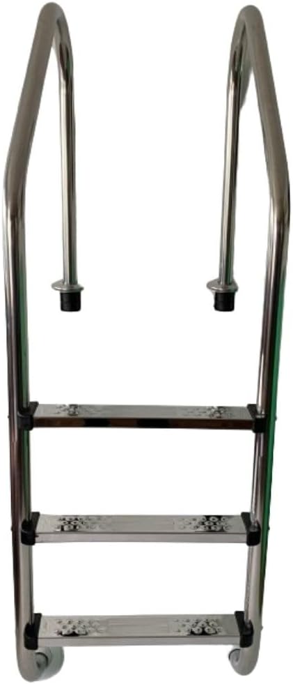 EVOLUTION 3W Einbauleiter weit 3-stufig V2A Edelstahl Pool Handlauf