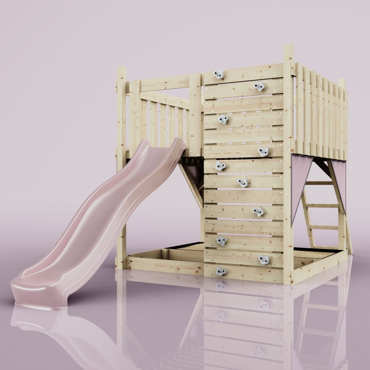 PolarPlay platform sterrenhemel van hout in roze