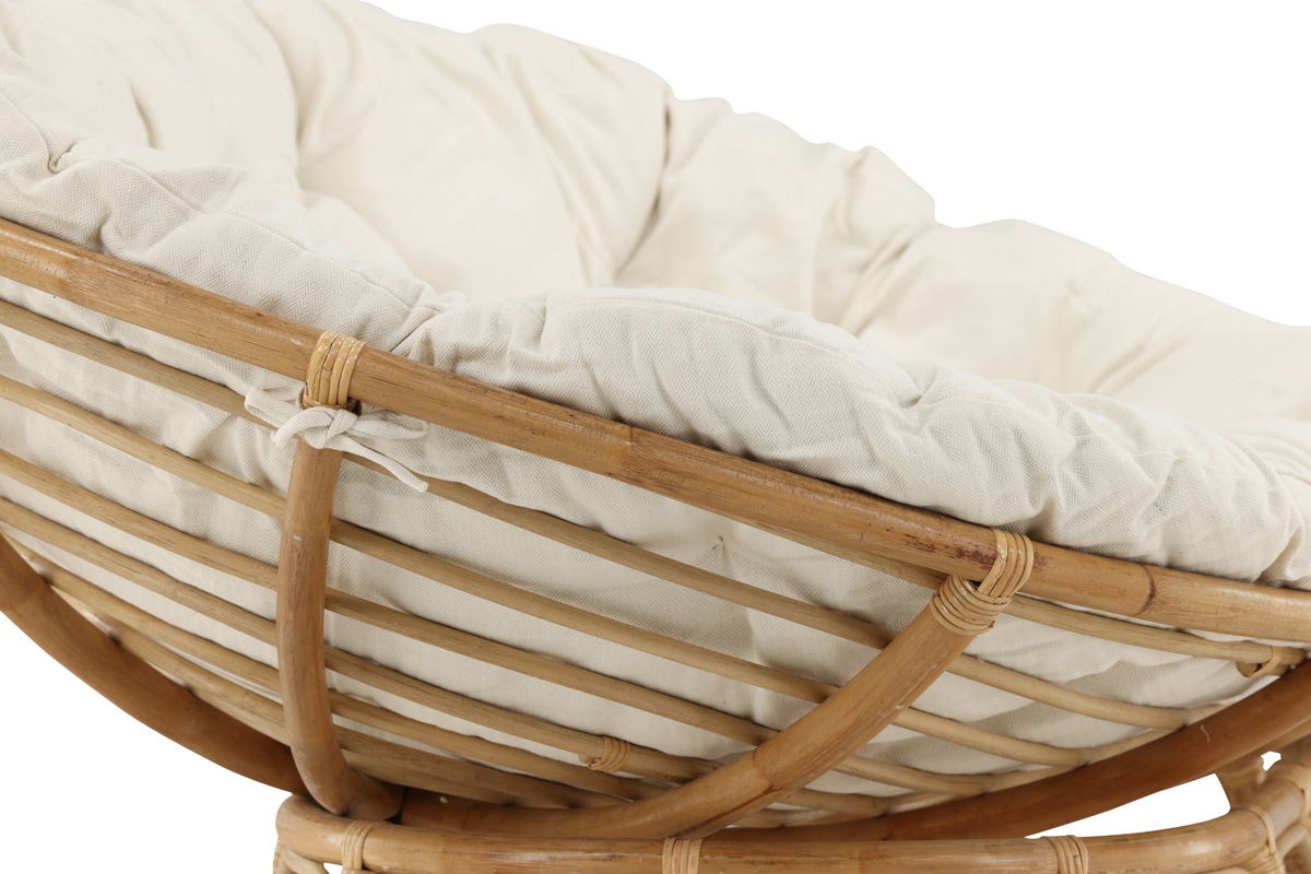 Loungestoel Carina - met zitkussen Gebroken wit