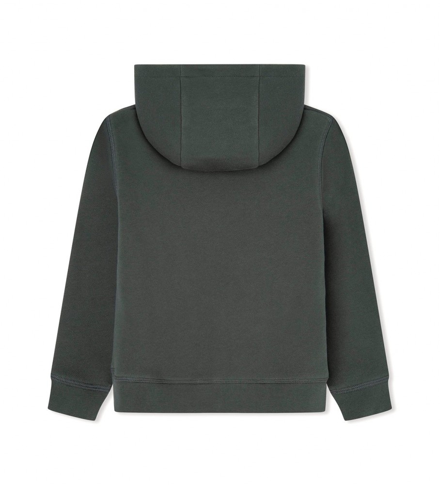 Moletom com zíper verde Hackett