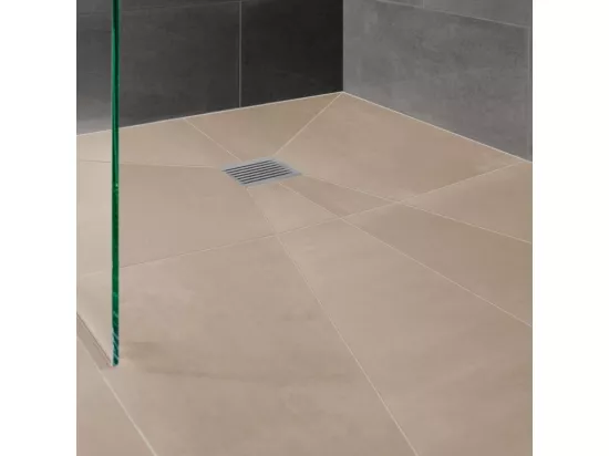 Receveur de douche à carreler 160 x 100 WEDI Fundo Primo rectangle écoulement excentré + bonde verticale + kit d'étanchéité