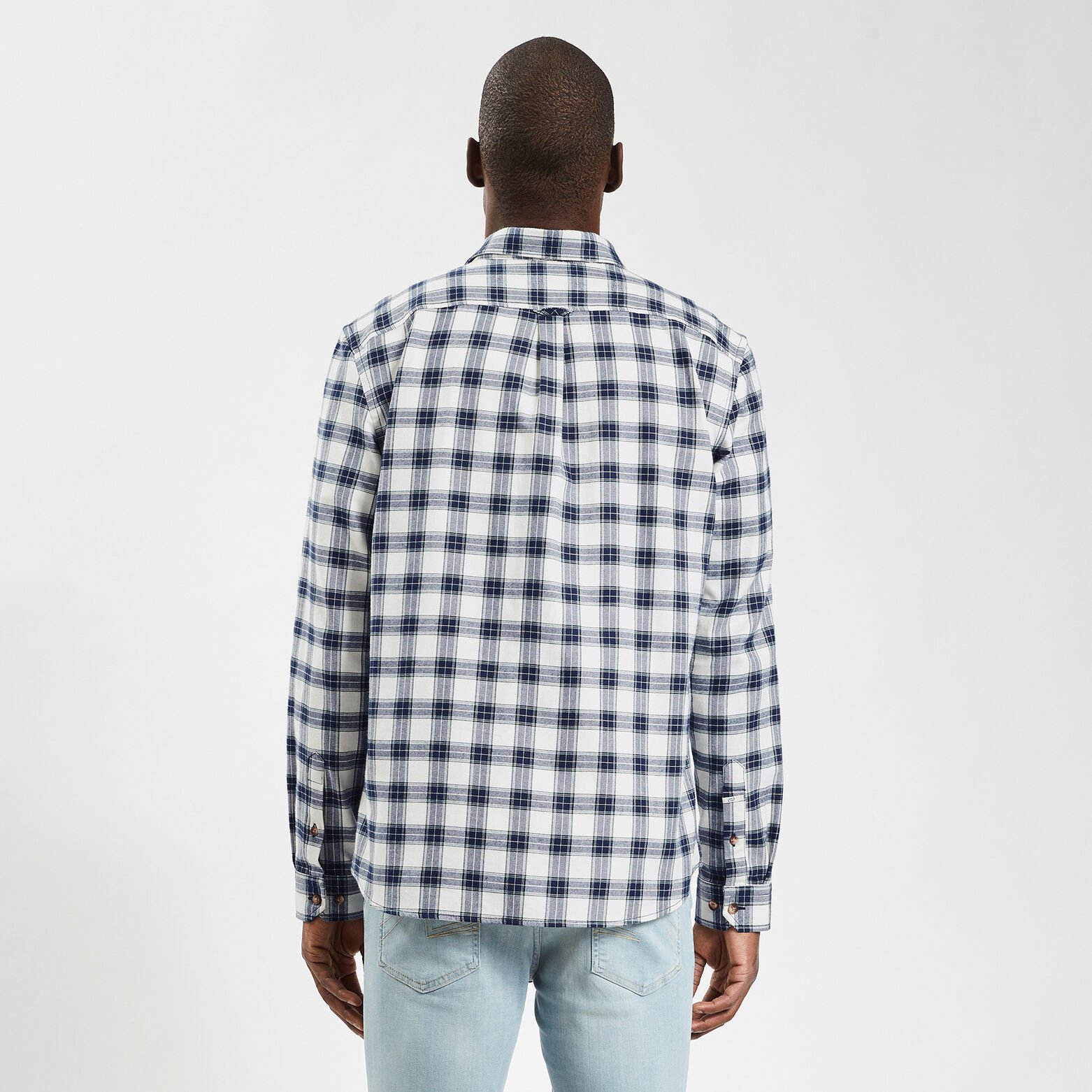 Chemise regular carreaux coton flanelle régénérati Vert