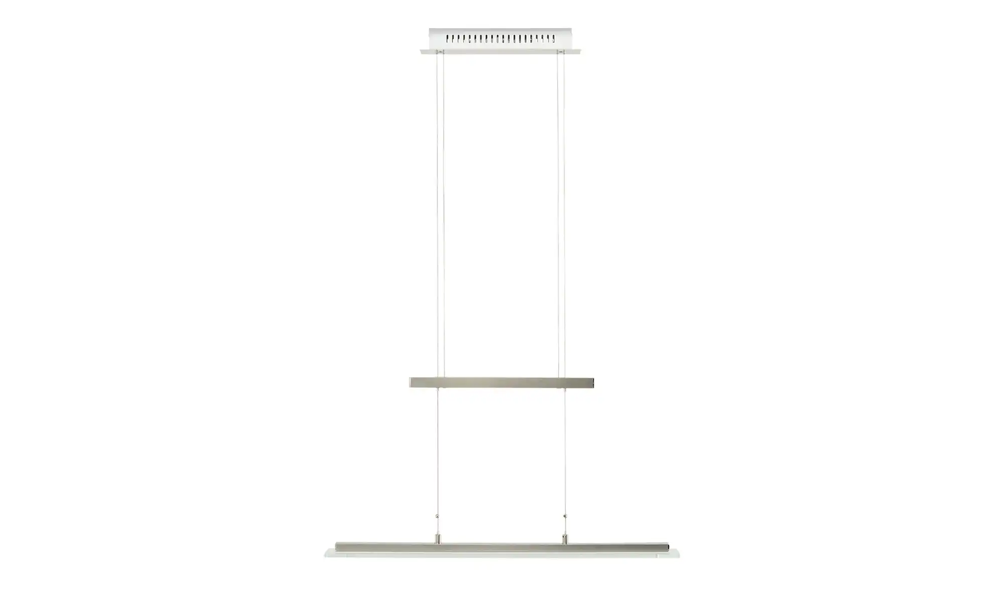 Fischer-Honsel LED-Pendelleuchte, Nickel-matt, Glas satiniert