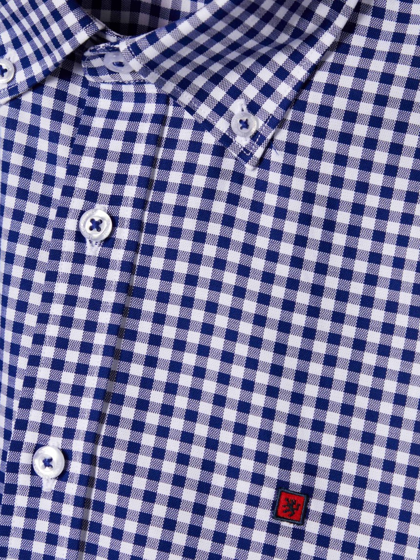 Camisa oxford aos quadrados slim fit