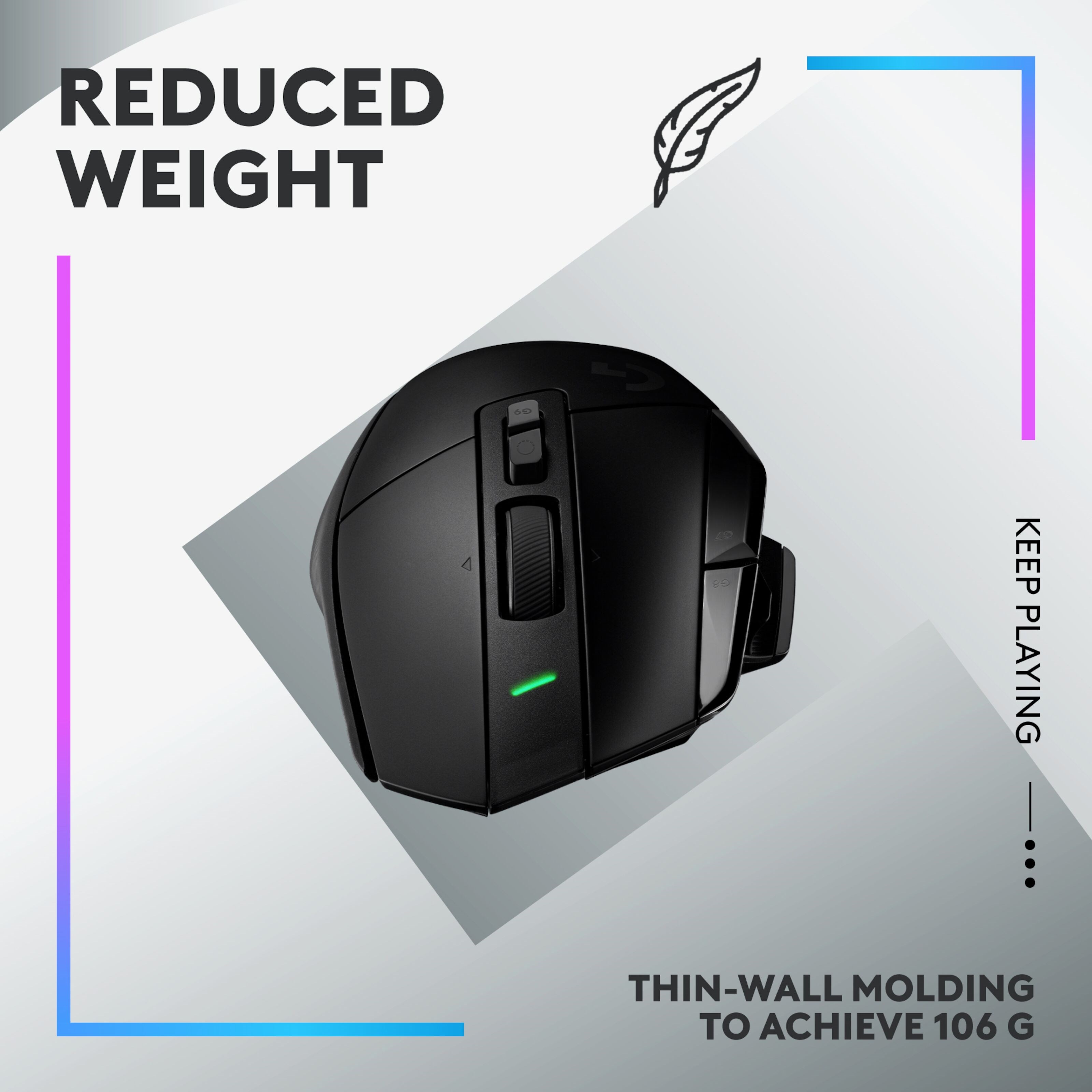 Logitech G 502 X Plus Trådløs gamingmus Svart