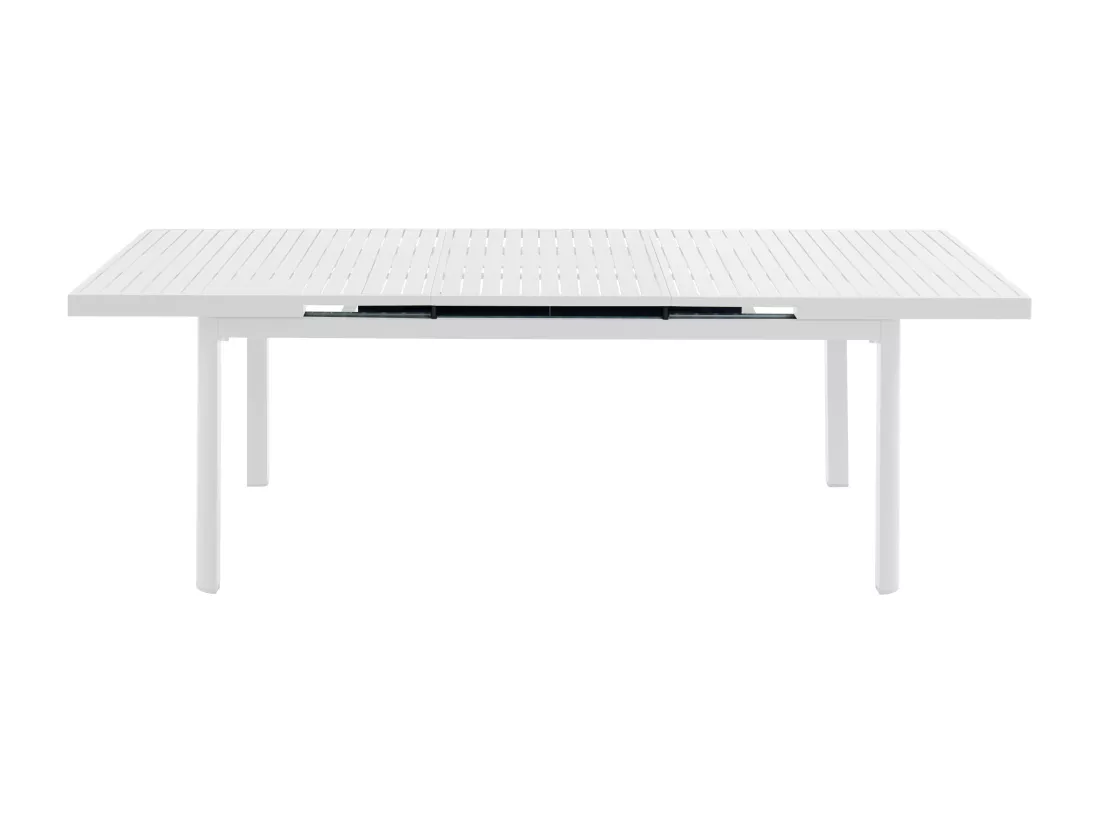 Table de jardin extensible en aluminium L.180/240cm - Blanc - NAURU de MYLIA