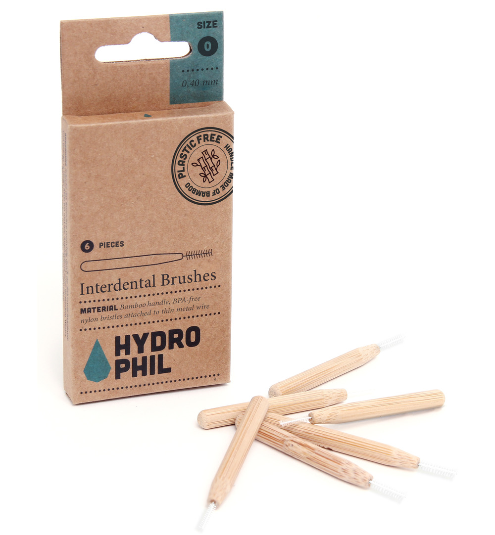 Hydrophil Tandenragers 0,40mm met bamboe handvat en nylon van castorol (6 stuks)