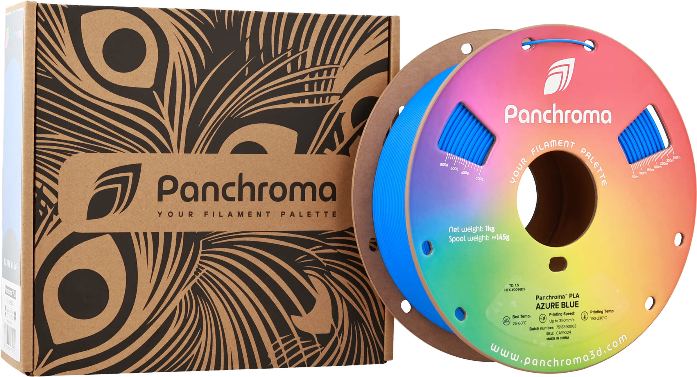 Polymaker  Panchroma™ PLA Azure Blue, 1,75 mm / 1000 g    High-Speed Filament in Azure Blue
