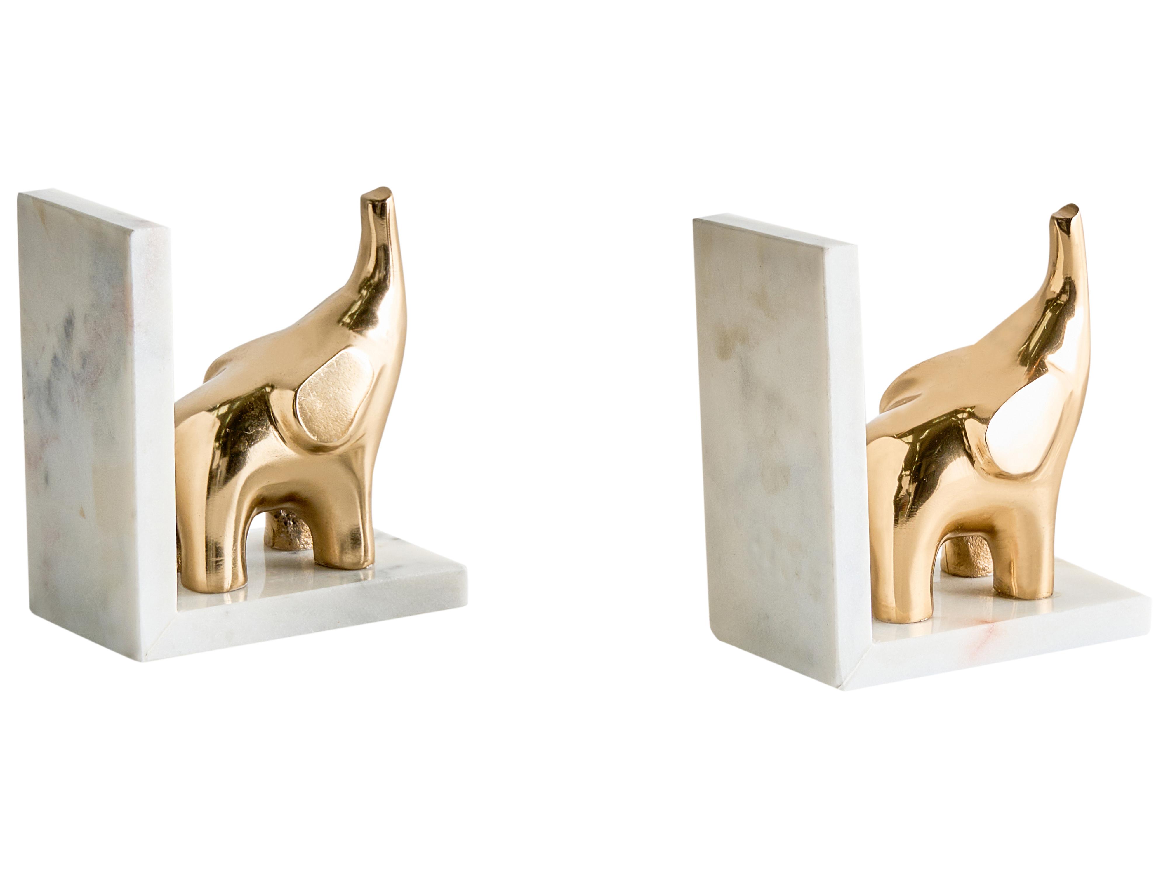 Set boekensteunen KOTEZI Marmer Goud