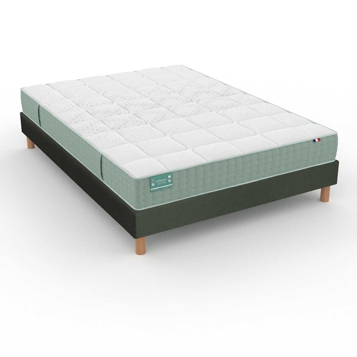 LA REDOUTE INTERIEURS<br>Conjunto de colchão firme com 672 molas + base de ripas