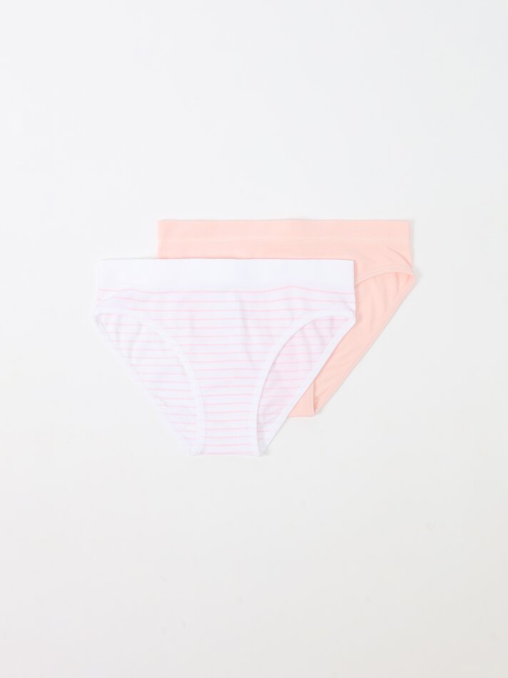 Pacote com 2 calcinhas sem costura - Rosa Claro