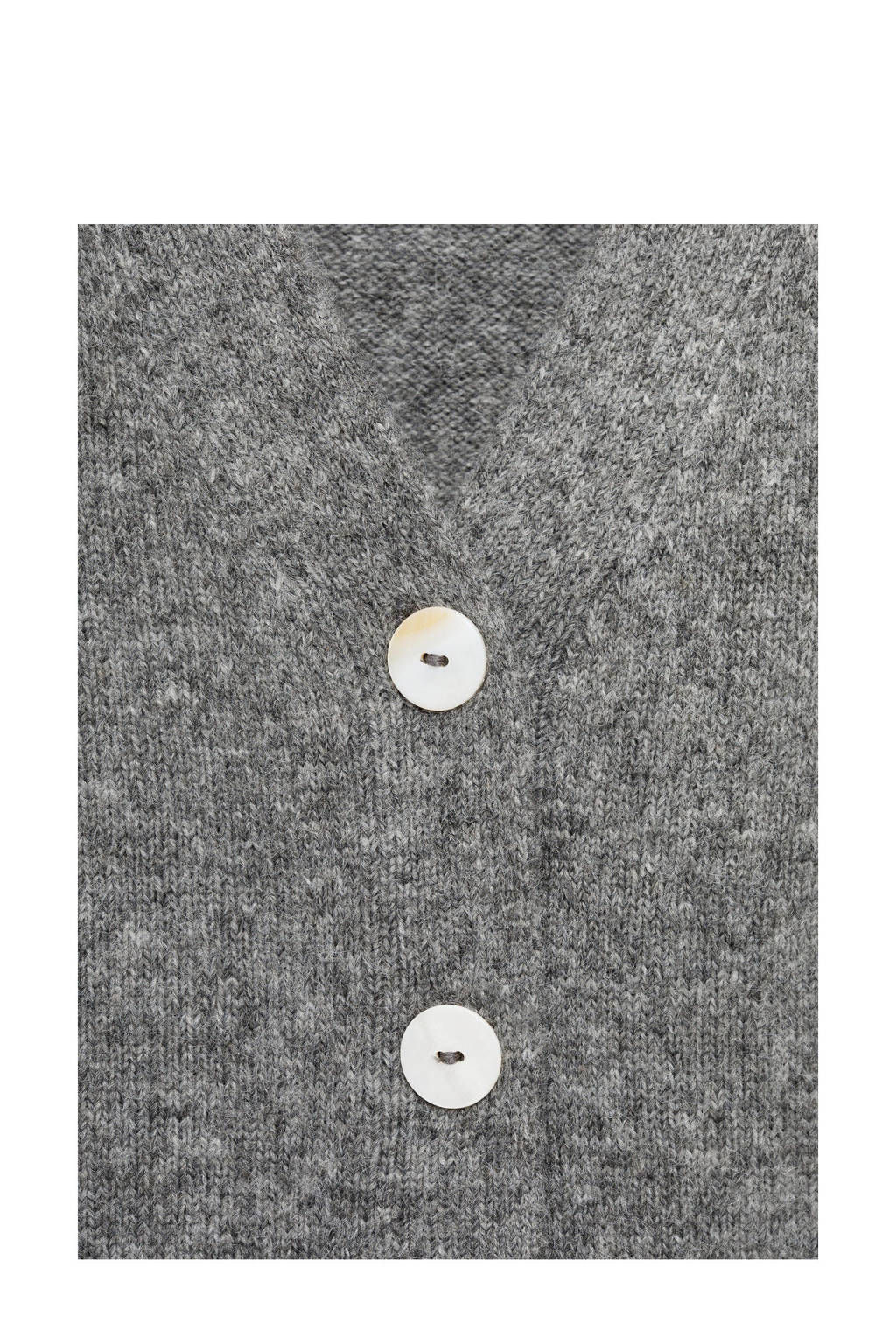 MANGO TEEN fijngebreid gilet grijs