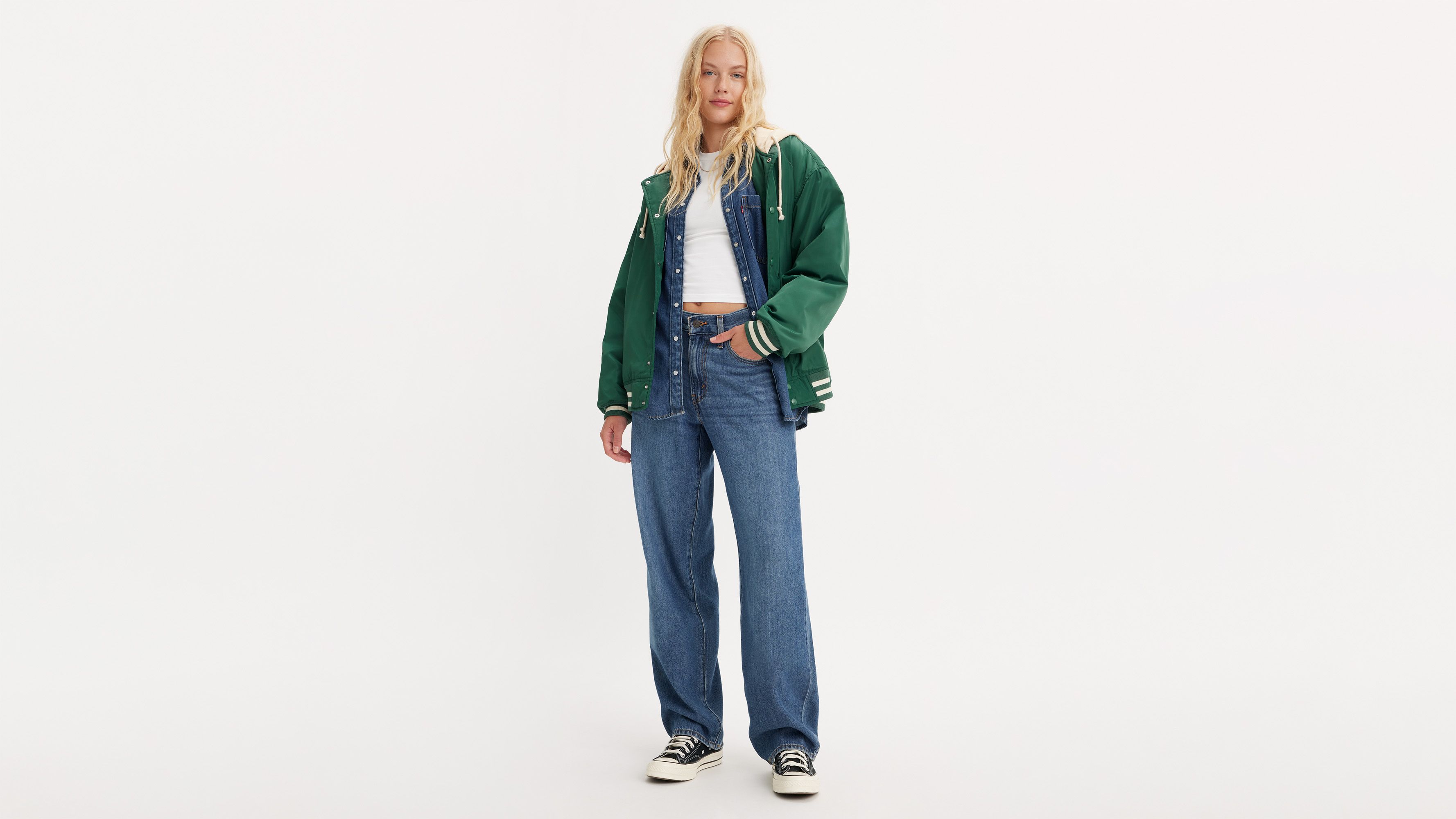 Jean Baggy Dad Lightweight - Blue Utopia - Bleu