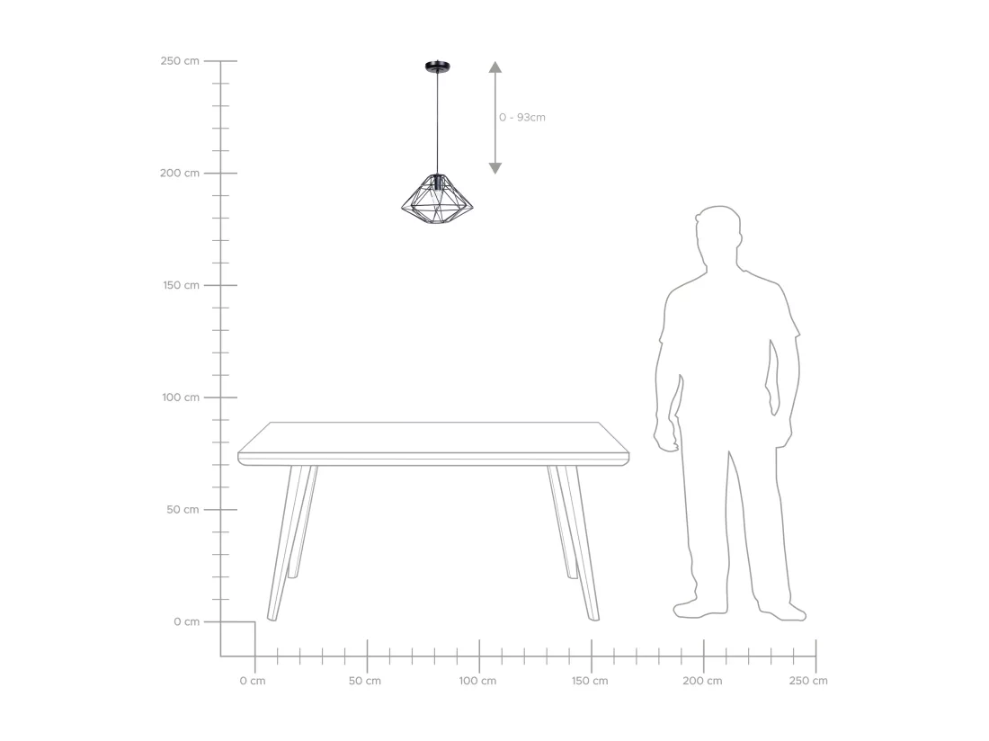 Lampe suspension GUAM Métal Noir