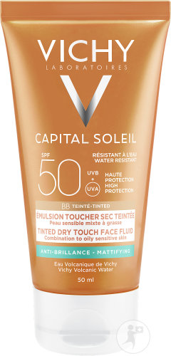 Vichy Capital Soleil BB Teinte Hȃle Naturel Emulsion Toucher Sec Teintée IP50 Tube 50ml