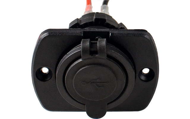 USB Einbau-Dose 2-fach schwarz