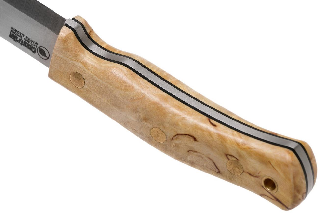 Casström No. 10 Swedish Forest Knife Curly Birch, Sleipner Scandi Grind 13104