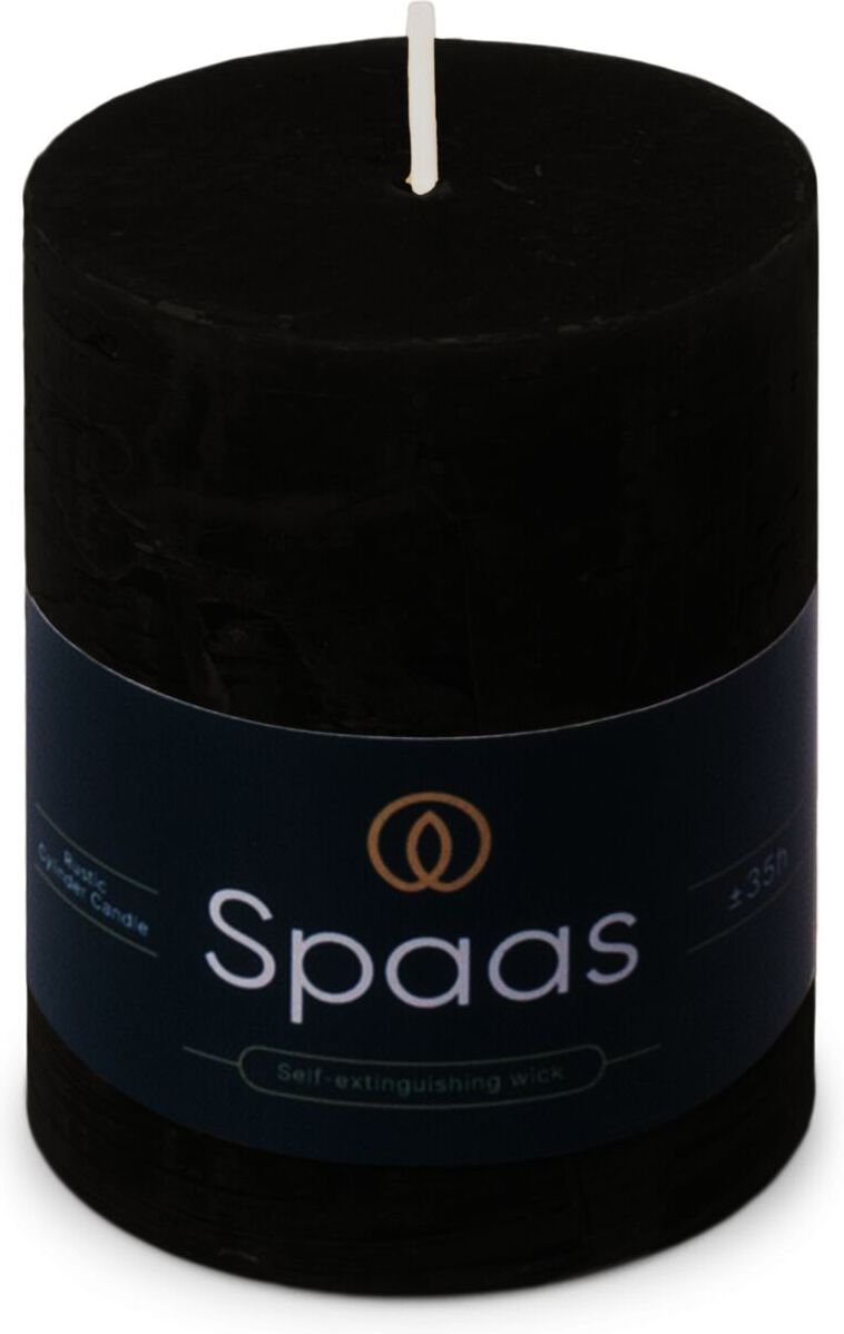 Spaas stompkaars Essential collection zwart 35 uur D 7 H 9,5 cm