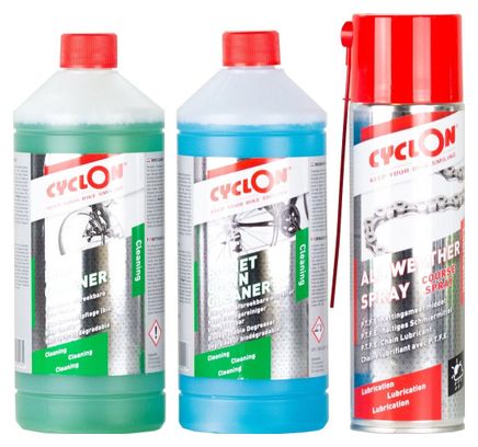 Kit d'entretien vélo Bike Cleaner 1L   Chain Cleaner 1L   Course Spray 500ml