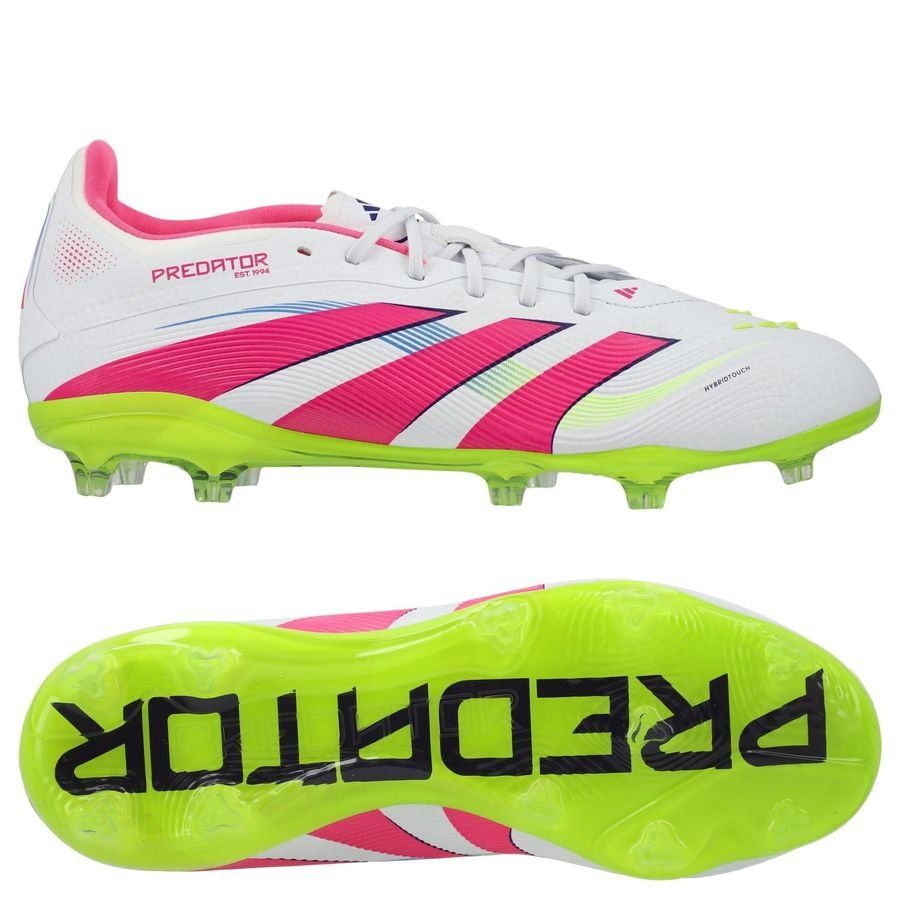 adidas Predator Elite FG Celestial Victory - Blanc/Lucid Pink/Lucid Lemon Enfant