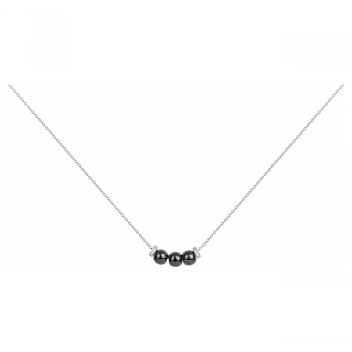 Collier en Argent avec oxyde de zirconium blanc