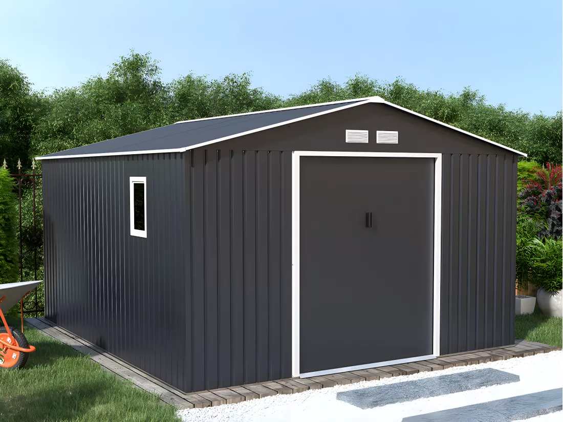 Abri de jardin métal en acier galvanisé gris 12,99 m² - ARCHER